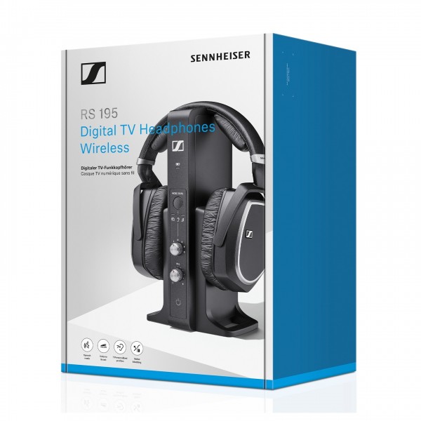 Sennheiser RS 195 Wireless Over-Ear Headphones, Black at