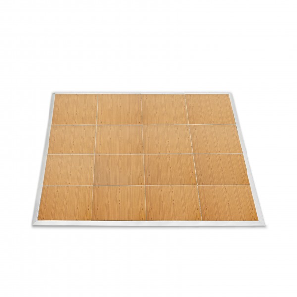 4m x 4m Portable Dance Floor by Gear4music, Wood Finish