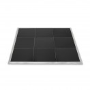 Pista da ballo portatile 3m x 3m di Gear4music, finitura nera