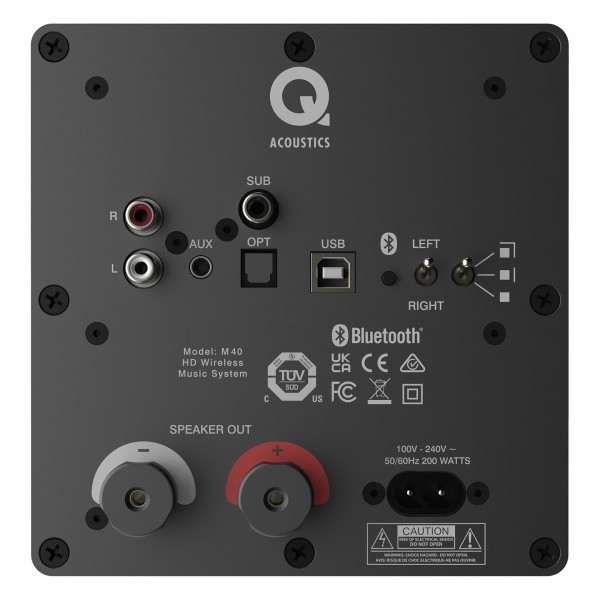 Q Acoustics M40 HD Wireless Music System - rear panel