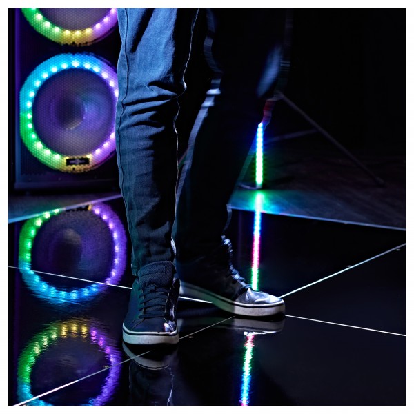 1m x 1m Portable Dance Floor Tile by Gear4music, Black Finish