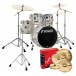 Sonor AQ1 22'' 5pc Pro Drum Kit w/Cymbals, Piano White