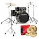 Sonor AQ1 22'' 5pc Pro Drum Kit w/Cymbals, Piano Black
