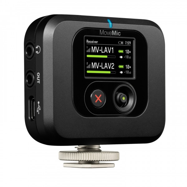 Shure MoveMic MV-R Camera Mountable Plug-In Receiver - Front