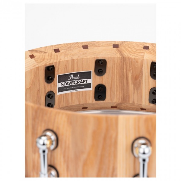Pearl Stavecraft 14 x 5'' Ashwood Snare Drum - Inside Badge Detail