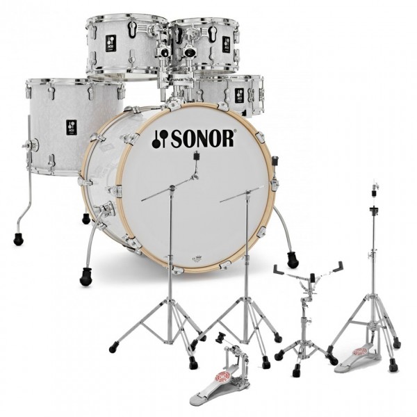 Sonor AQ2 22'' 5pc Drum kit w/Hardware, White Pearl