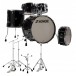 Sonor AQ2 22'' 5er-Schlagzeug mit kostenloser Hardware, Transparent schwarz