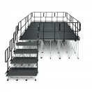 3m x 2m Portable Stage Kit by Gear4music, 100cm