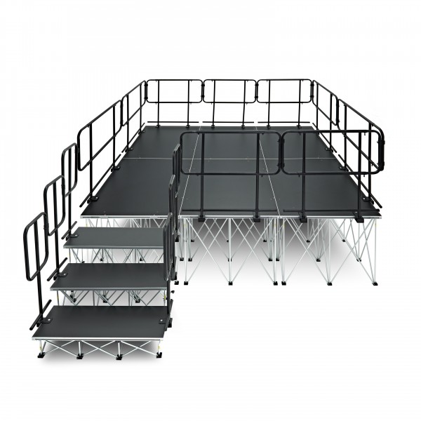 3m x 2m Portable Stage Kit by Gear4music, 80cm
