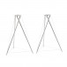 Q Acoustics Concept 300 Silver Tripod Speaker Stands (Pair) Front View