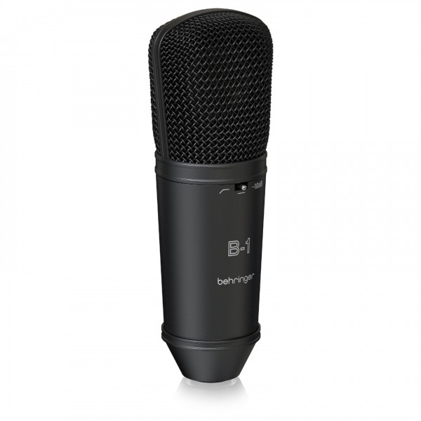 Behringer B-1 Dark Edition Gold-Sputtered Studio Condenser Microphone - Angled, Right