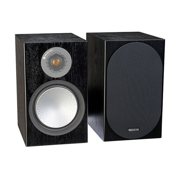 Monitor Audio Silver 100 Black Oak Bookshelf Speakers (Pair)