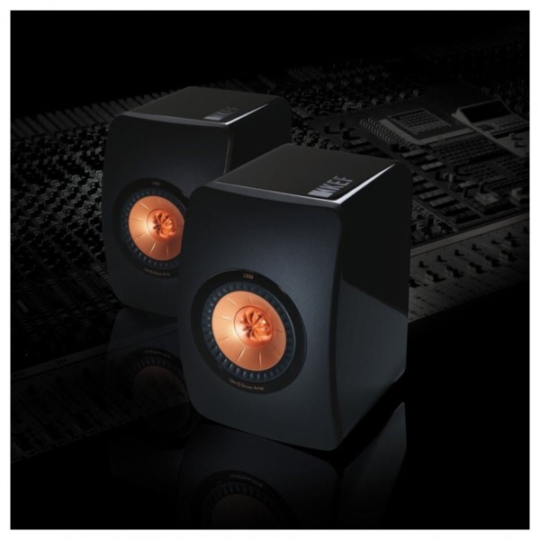 KEF LS50 Gloss Black Mini Monitor Speakers (Pair)