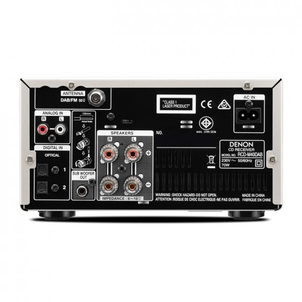 Denon RCD-M40 Micro Hi-Fi System, Silver at AV.com