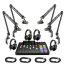 Rode RodeCaster Pro II Four-Person Podcasting Bundle