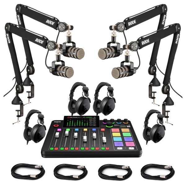 Rode Four-Person Podcasting Bundle - Full Bundle