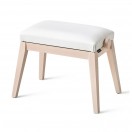 K&M 13941 Piano Bench, White Ash and White, Vinyl