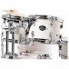 Pearl Export EXX 20'' Fusion Drum Kit, Slipstream White - Toms Detail 3