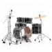 Pearl Export EXX 20'' Fusion Drum Kit, Graphite Silver Twist - Rear Angle 1