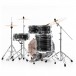 Pearl Export EXX 20'' Fusion Drum Kit, Graphite Silver Twist - Rear Angle 2