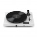Pro-Ject Juke Box E1 Turntable, White Front View / No Dust Cover