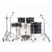 Pearl Export EXX 22'' Rock Drum Kit, Graphite Silver Twist - Rear