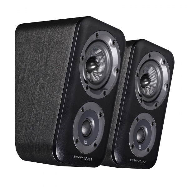 Wharfedale D300 3D Surround Speakers, Black Front View