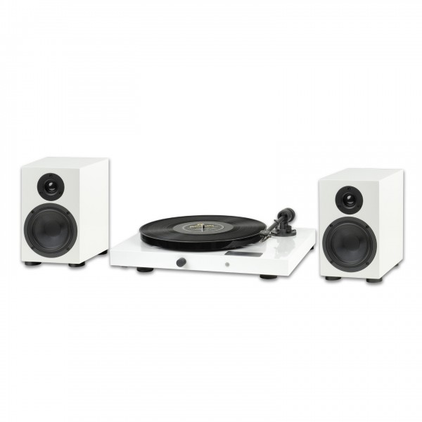 Pro-Ject Juke Box E1 Set Hi-Fi Set, White - Angled