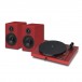 Pro-Ject Juke Box E1 Set Hi-Fi Set, Red - Closeup