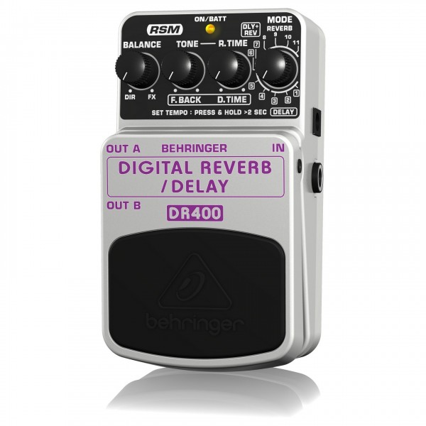 Behringer DR400 Digital Reverb/Delay Effects Pedal at Gear4music