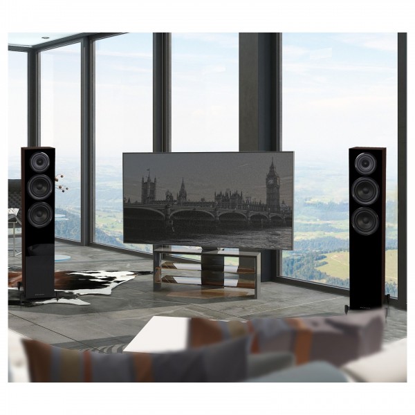 Wharfedale Diamond 12.3 Floorstanding Speaker (Pair), Pearl Walnut Lifestyle View