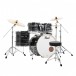 Pearl Export EXX 22''-Rock-Drumset mit Gratis-Drummersitz, Graphite Silver