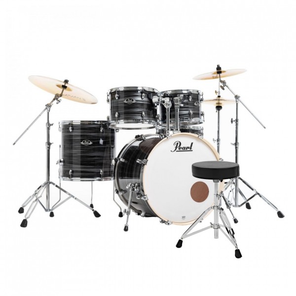 Pearl Export EXX 22'' Am. Fusion Drum Kit w/Free Stool, Graphite Slvr