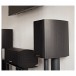 Wharfedale Diamond 9.1 Bookshelf Speakers (Pair), Black - On Stands with the Diamond 9.CS Centre Speaker