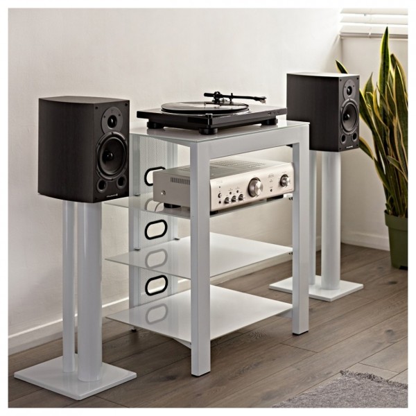 Wharfedale Diamond 9.1 Bookshelf Speakers (Pair), Black - In Stereo Hi-Fi Setup