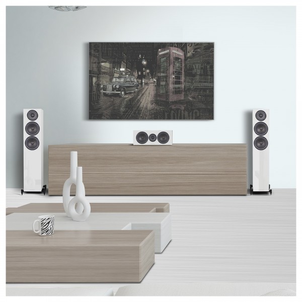 Wharfedale Diamond 12.3 Floorstanding Speaker (Pair), White Lifestyle View 3