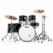 Pearl Roadshow 6pc Drum Kit w/Sabian Cymbals, Jet Black - Front