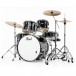 Pearl Roadshow 6pc Drum Kit w/Sabian Cymbals, Jet Black - Front Angle
