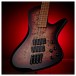 G4M 972 Fanned Fret Bass Guitar, Red Burl Burst