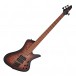 G4M 972 Fanned Fret Bass Guitar, Red Burl Burst