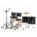 Pearl Roadshow 6pc Drum Kit w/Sabian Cymbals, Jet Black - Rear
