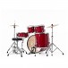 Pearl Roadshow 5pc Fusion Drum Kit w/Sabian Cymbals, Matte Red