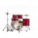 Pearl Roadshow 5pc Fusion Drum Kit w/Sabian Cymbals, Matte Red