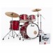 Pearl Roadshow 5-teiliges Fusion-Drumset mit 3 Sabian-Becken, Matte Red
