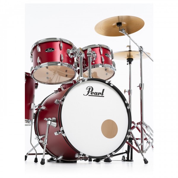 Pearl Roadshow 5pc Fusion Kit w/3 Sabian Cymbals, Matte Red
