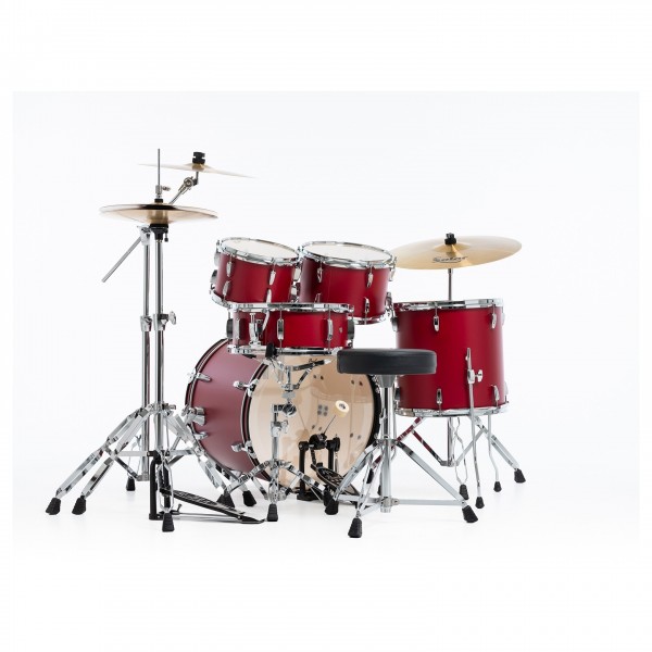 Pearl Roadshow 5pc Fusion Kit w/3 Sabian Cymbals, Matte Red