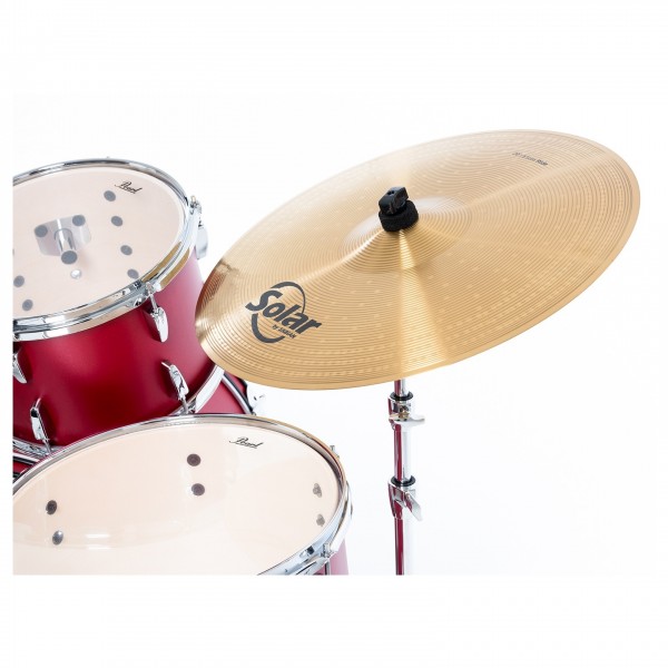 Pearl Roadshow 5pc Fusion Kit w/3 Sabian Cymbals, Matte Red