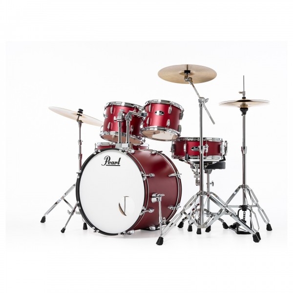 Pearl Roadshow 5pc USA Fusion Kit w/3 Sabian Cymbals, Matte Red