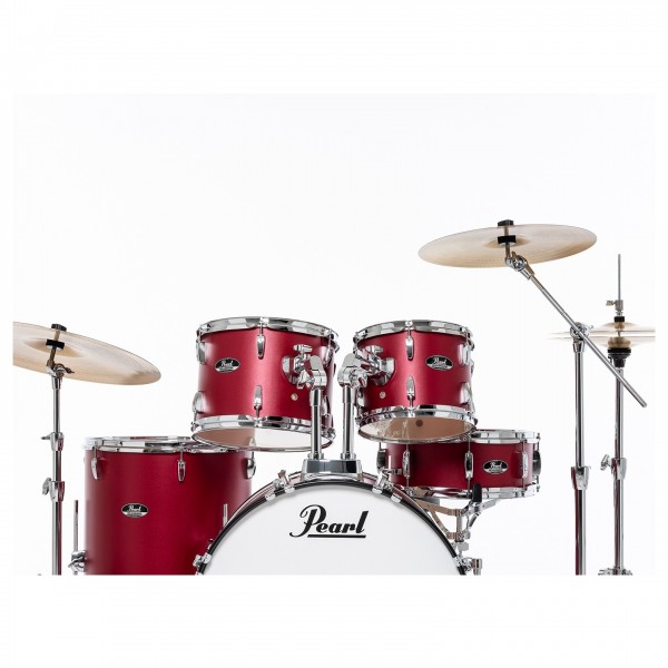 Pearl Roadshow 5pc USA Fusion Kit w/3 Sabian Cymbals, Matte Red