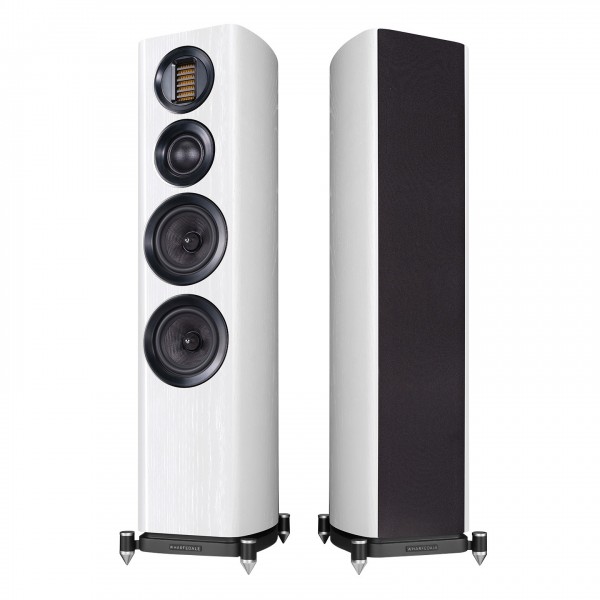 Wharfedale Evo 4.3 Floorstanding Speakers (Pair), White Front View